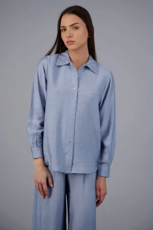 Camisa larga textura sold by Shasa