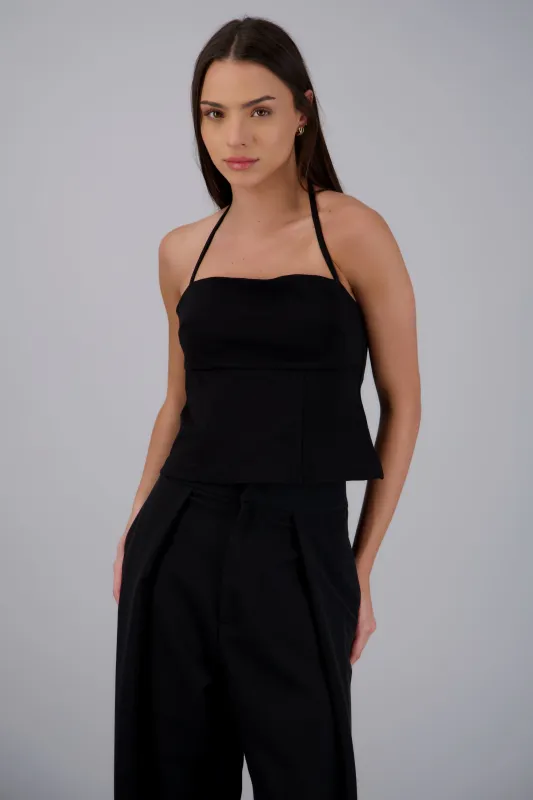 Top con cortes halter amarre sold by Shasa