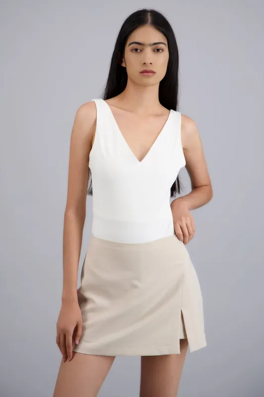 Bodysuit escote V liso made by Shasa