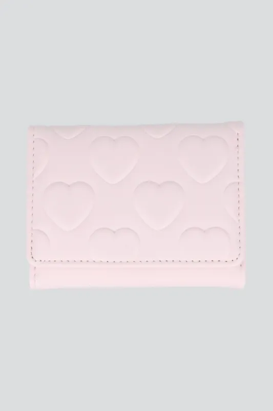 Cartera PU textura corazones sold by Shasa