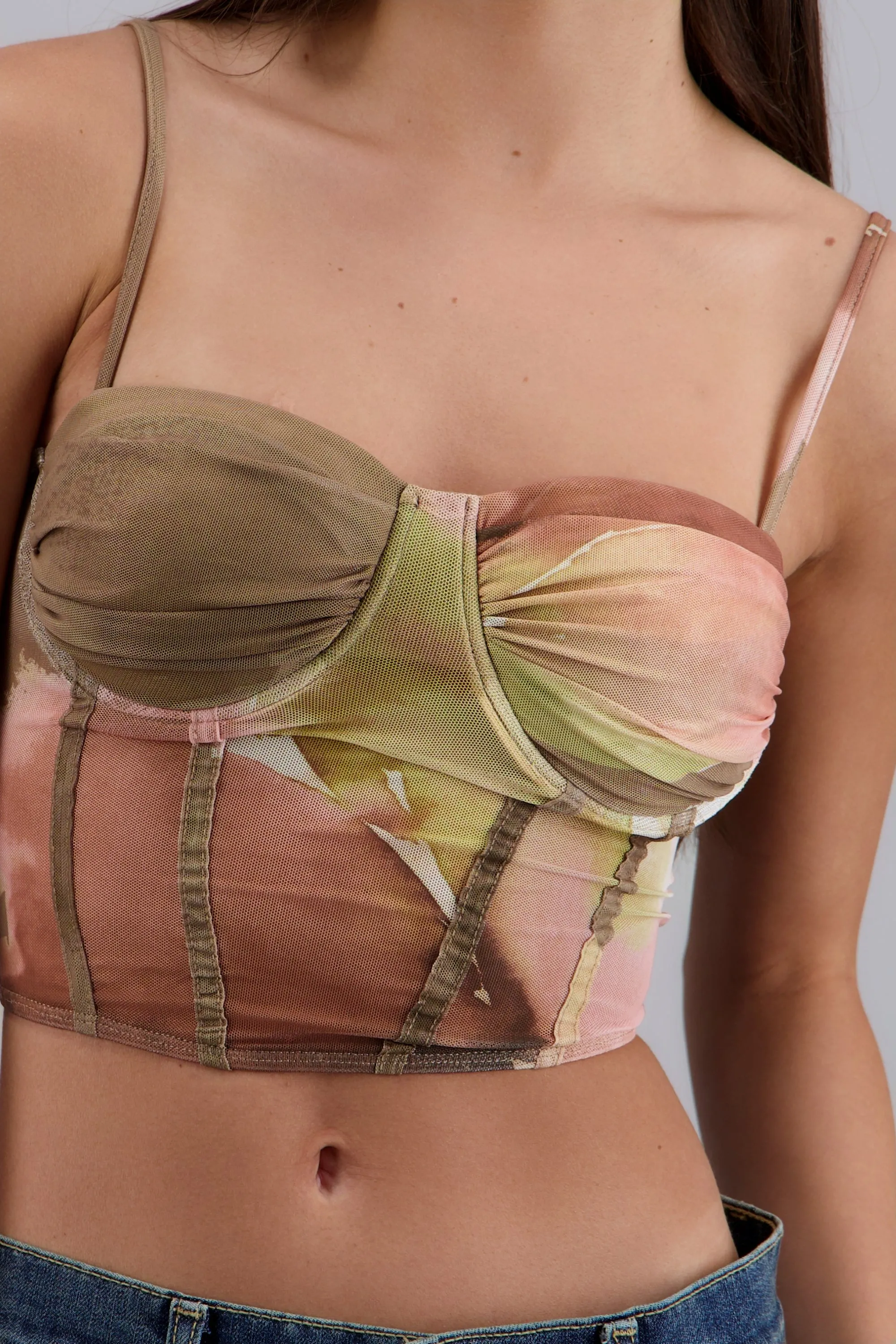 Blusa corset mesh flores con copas sold by Shasa product image thumbnail 5