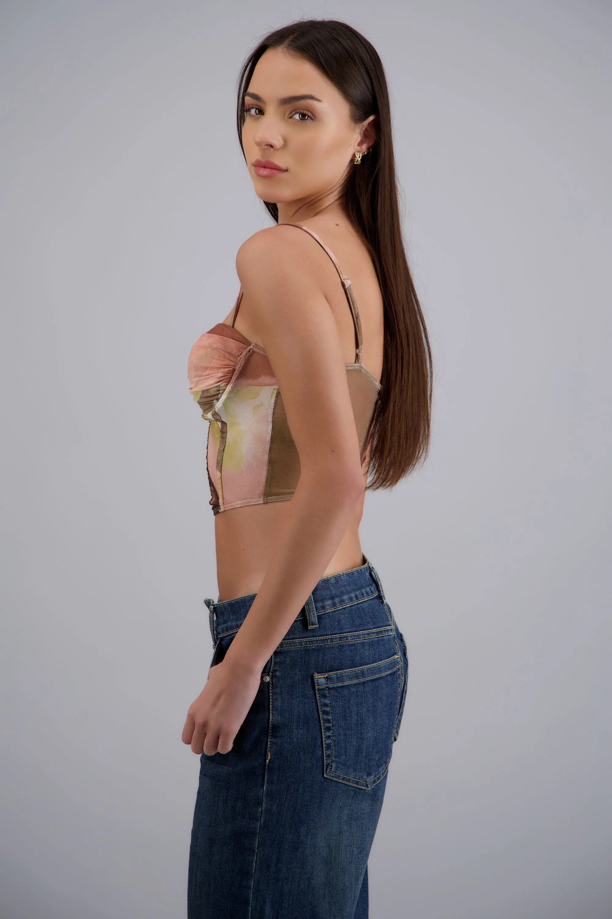 Blusa corset mesh flores con copas sold by Shasa product image thumbnail 2