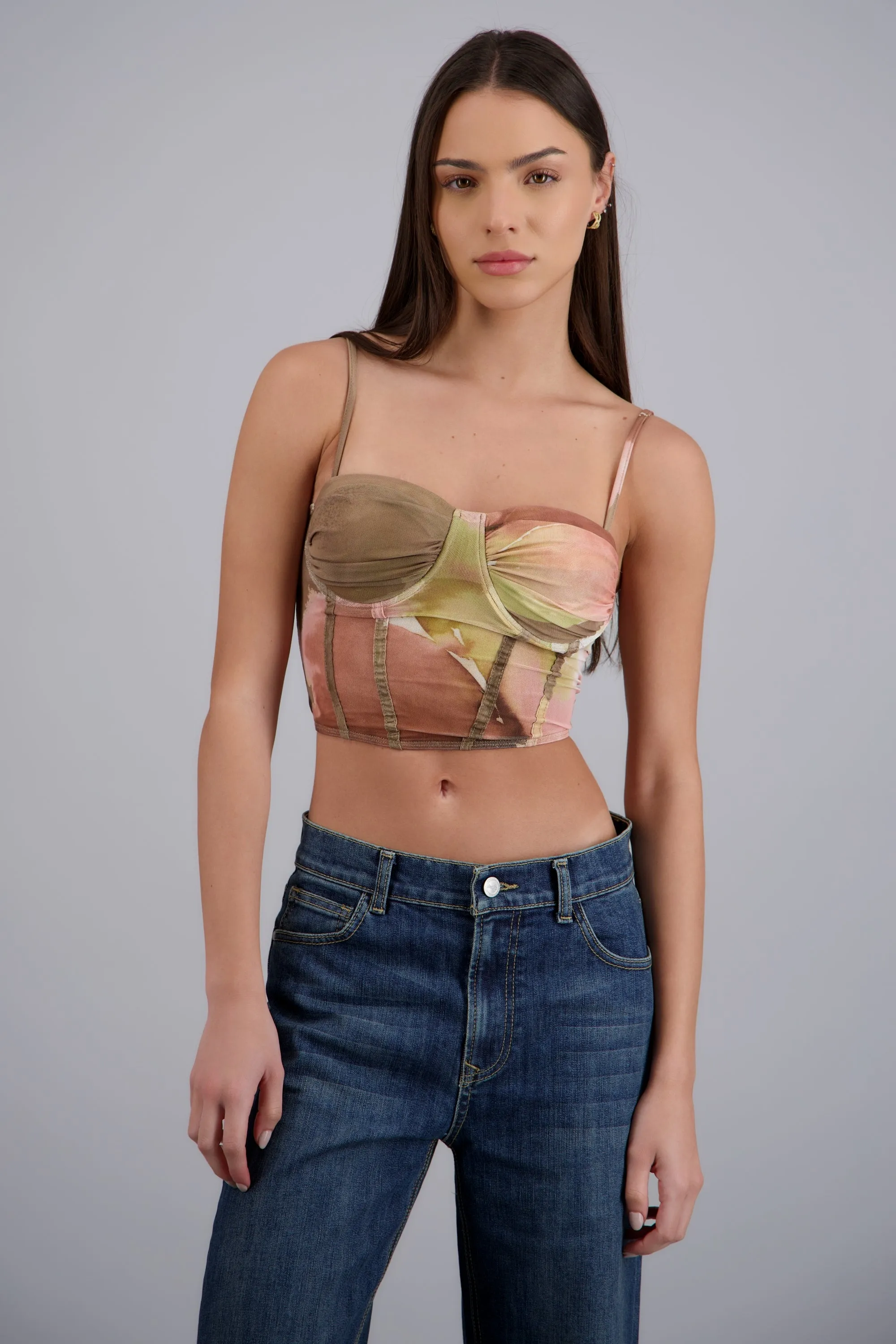 Blusa corset mesh flores con copas sold by Shasa product image thumbnail 3