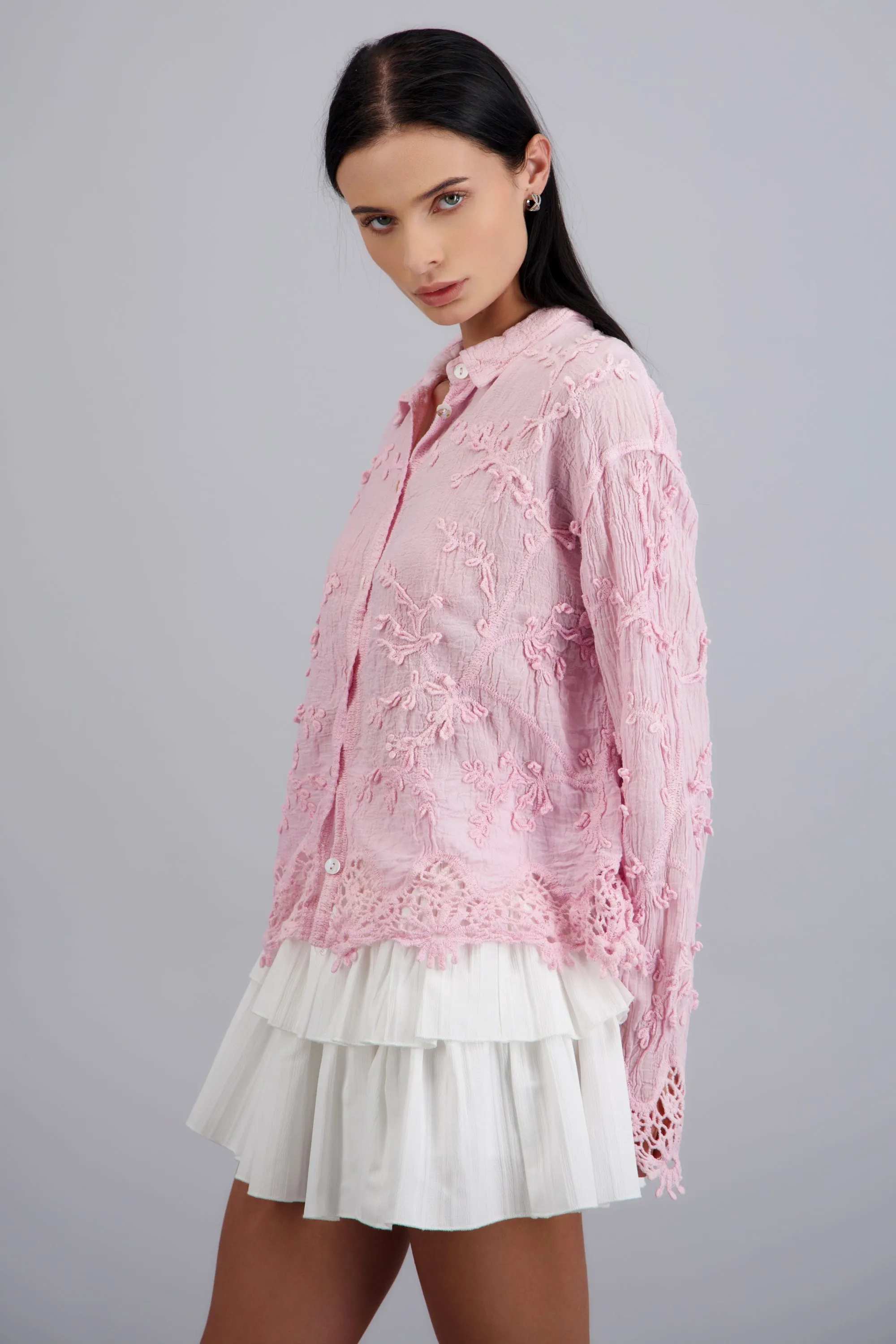 CAMISA TEXTURA M/L DET BORADO sold by Shasa product image thumbnail 3