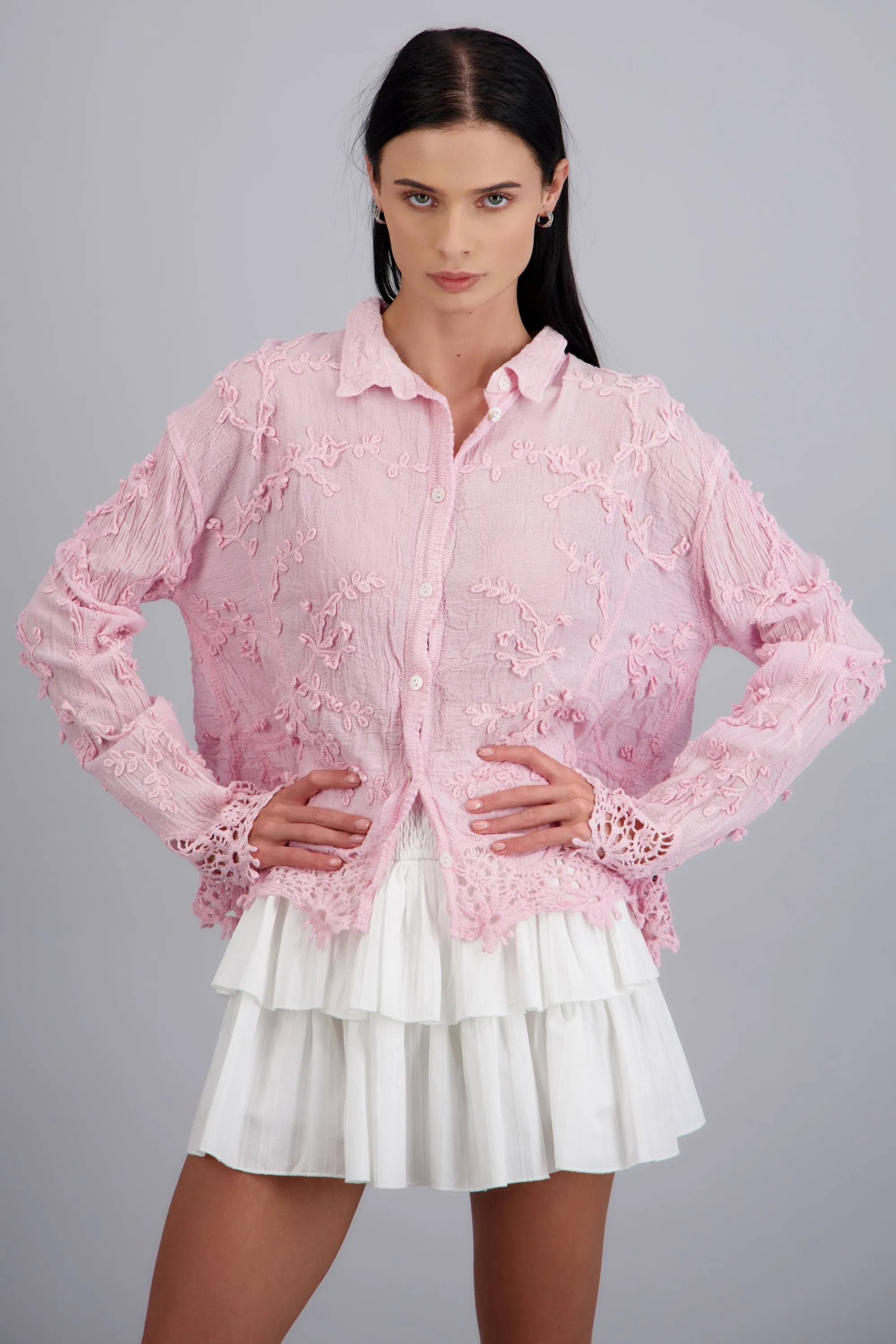 CAMISA TEXTURA M/L DET BORADO sold by Shasa