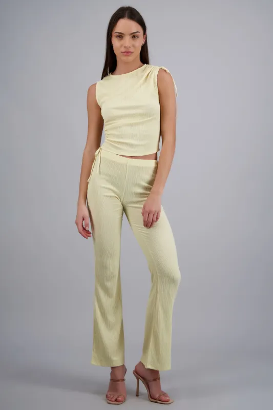 Pantalon amplio textura made by Shasa