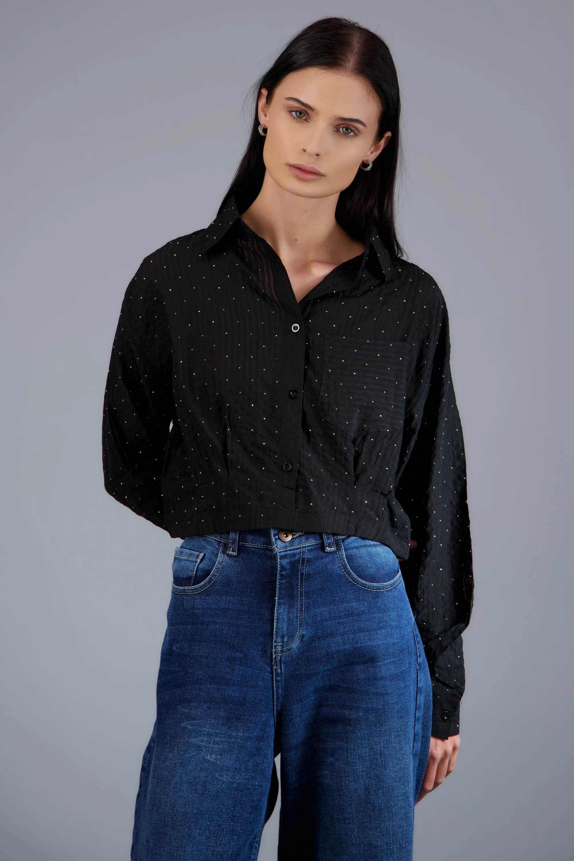 Camisa de rayas detalle brillos sold by Shasa product image thumbnail 4