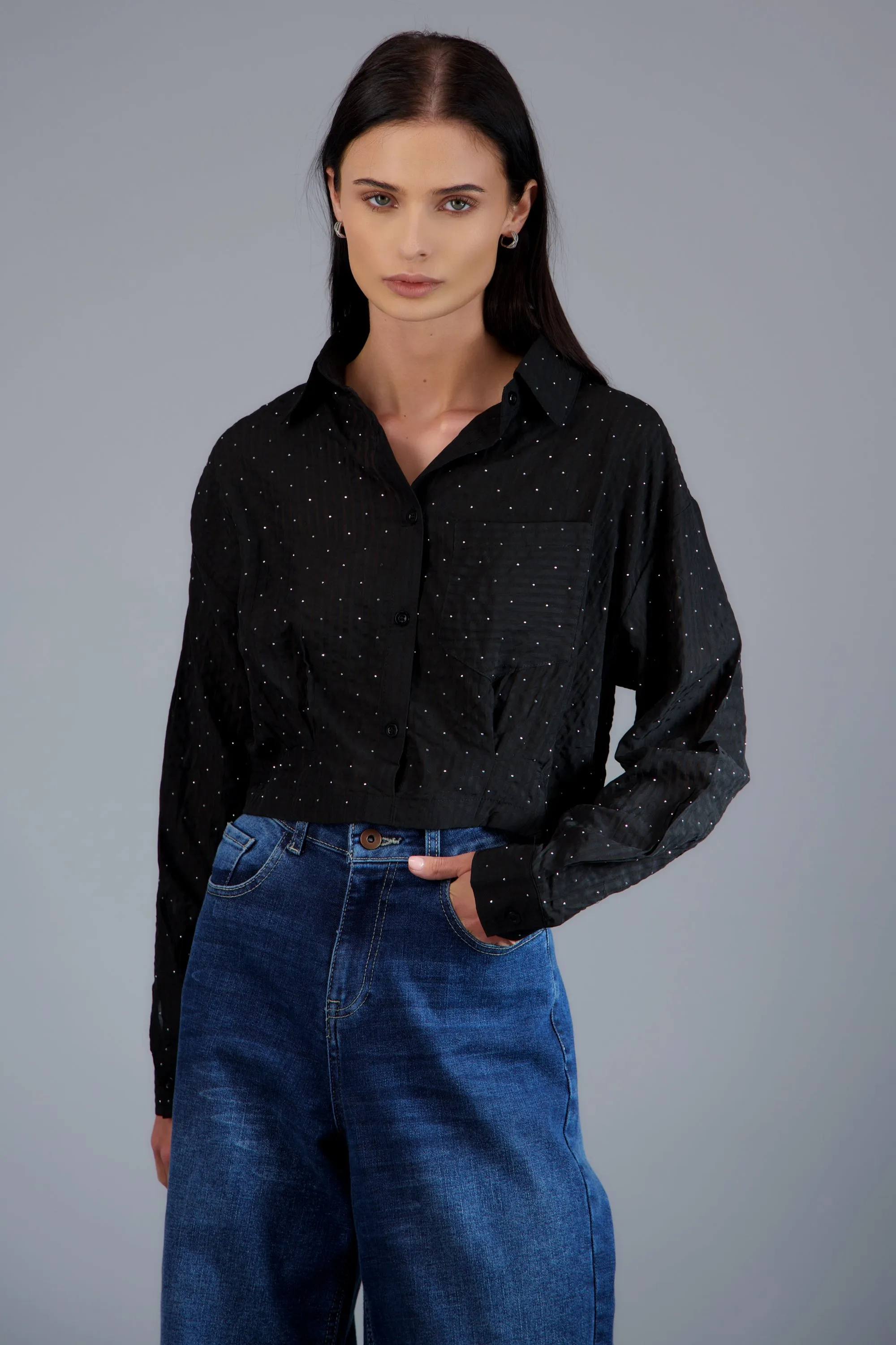 Camisa de rayas detalle brillos sold by Shasa product image thumbnail 2