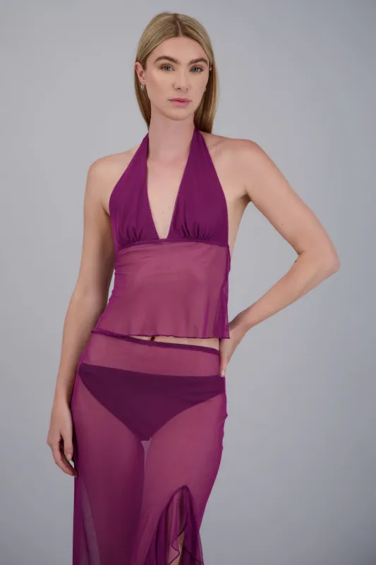 Top halter mesh made by Shasa