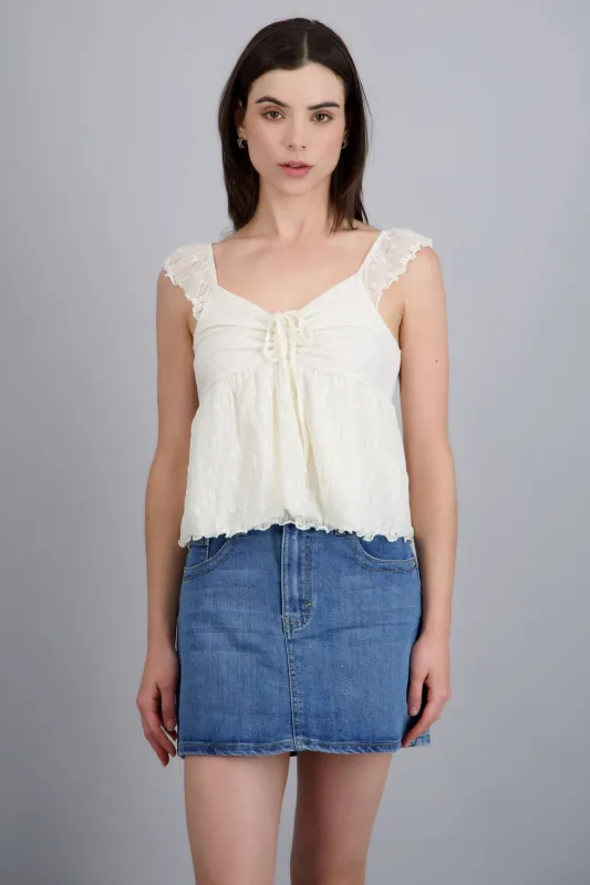 Blusa encaje tirantes olanes made by Shasa