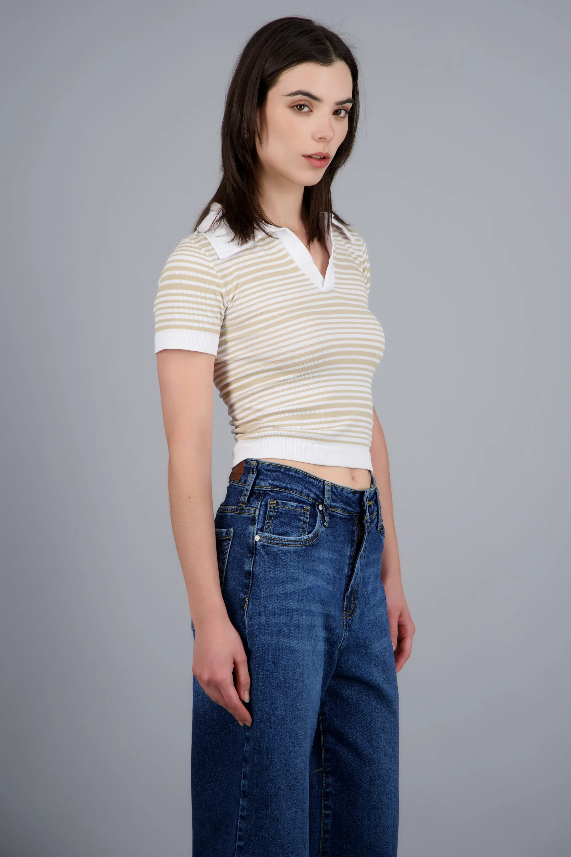 Top de rayas seamless cuello polo sold by Shasa product image thumbnail 2