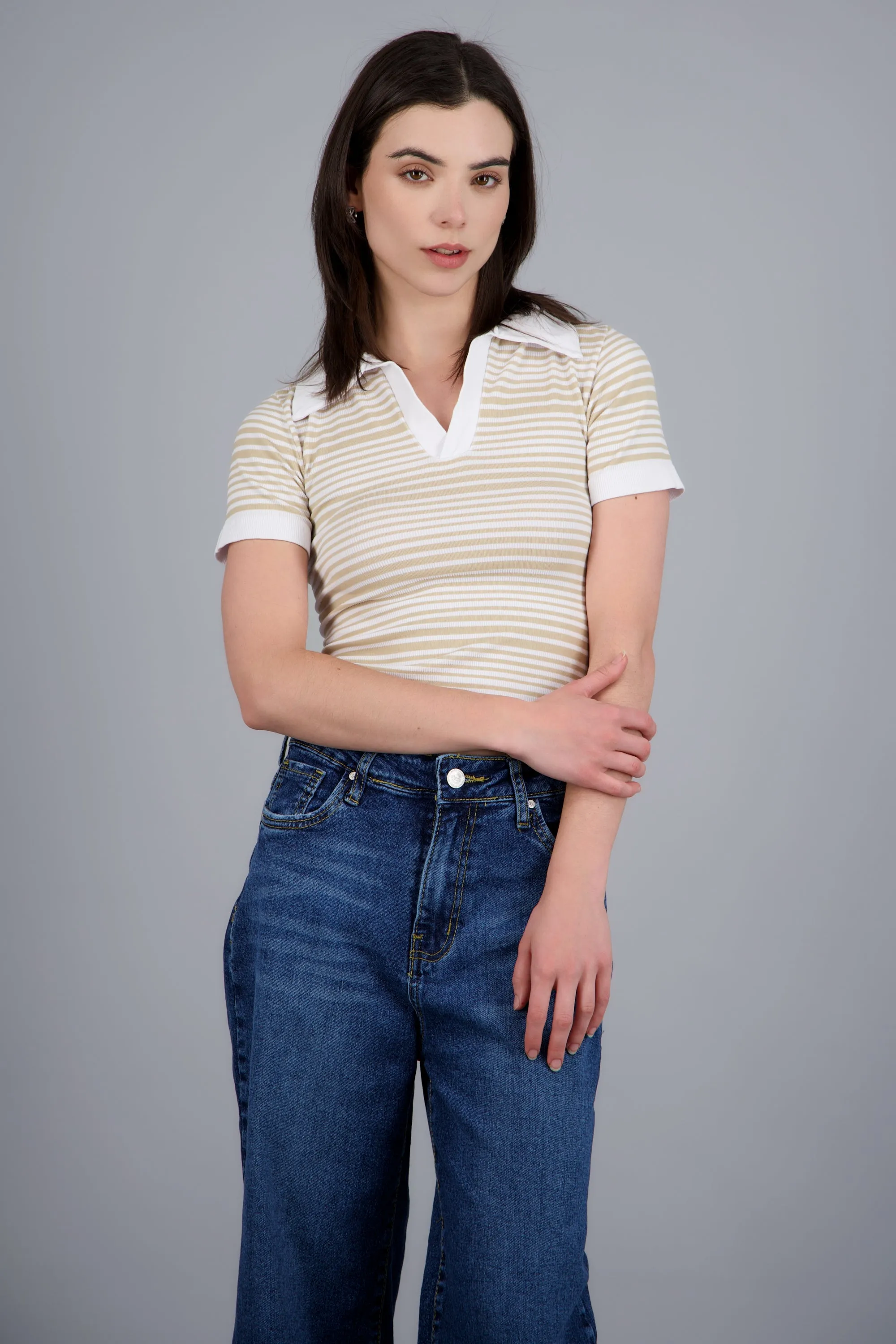 Top de rayas seamless cuello polo sold by Shasa product image thumbnail 3