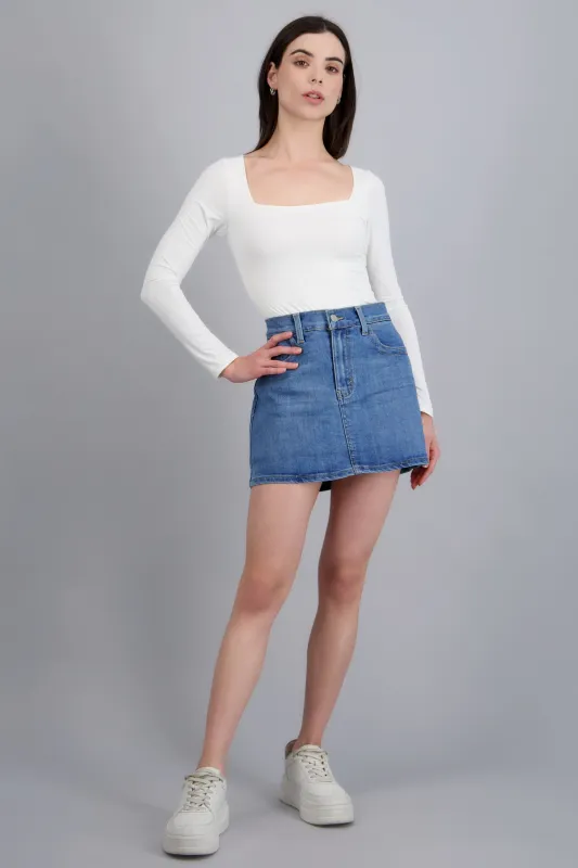 Skort básico denim made by Shasa