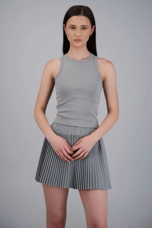 Tank top crop cuello redondo made by Shasa