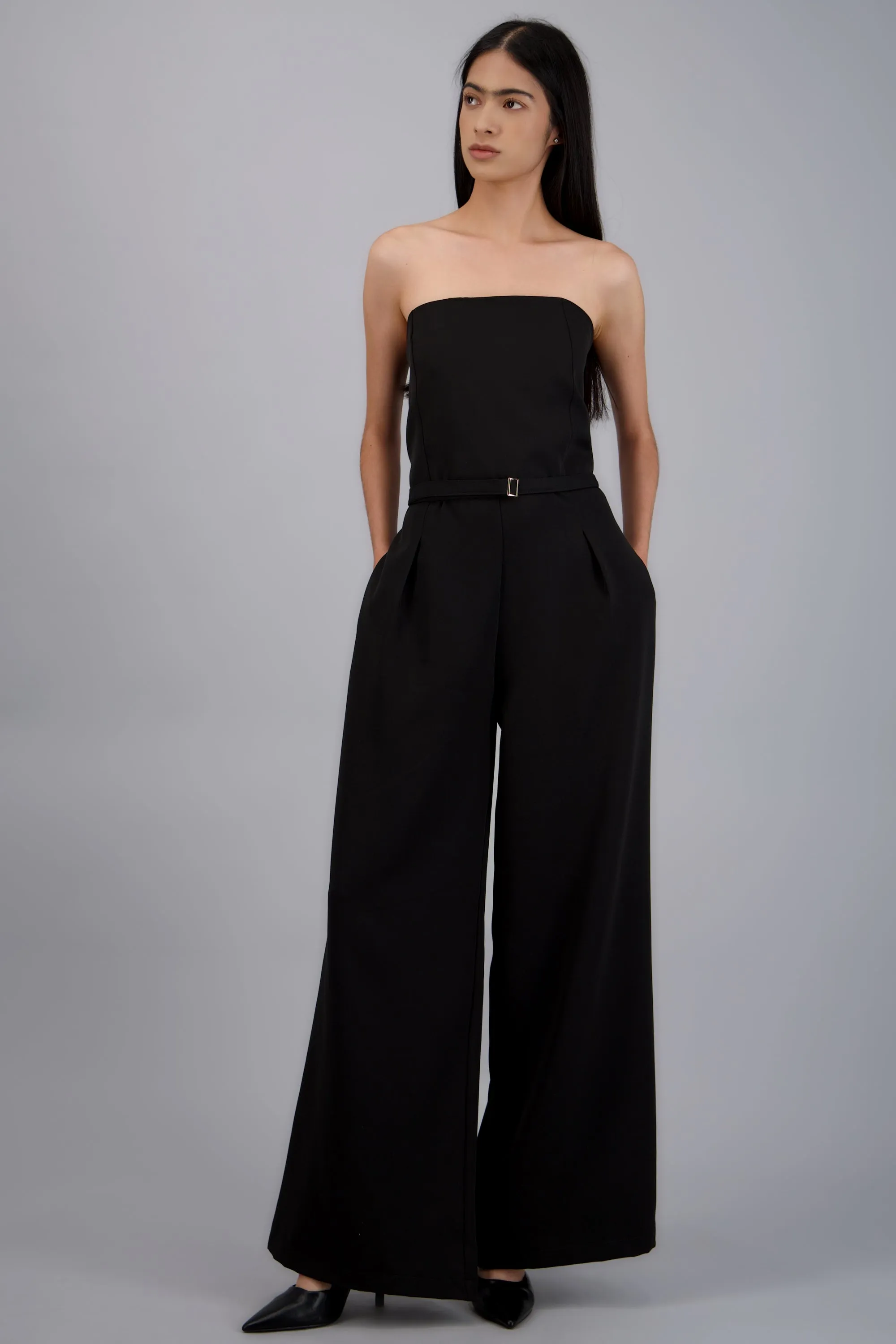Jumpsuit strapless liso cinturon sold by Shasa product image thumbnail 3