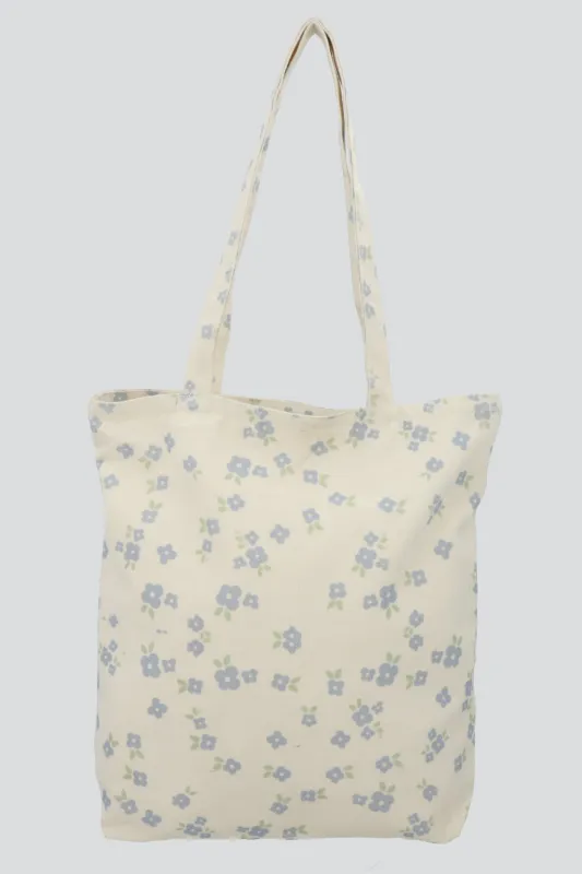 Bolsa tote canvas mini print flor made by Shasa