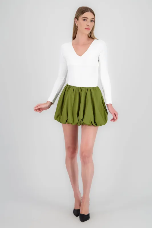 Falda bubble hem lisa made by Shasa