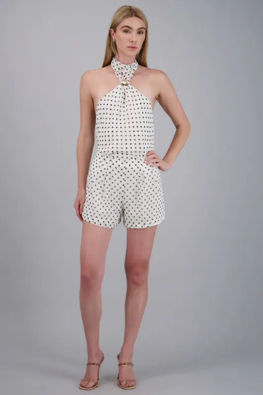 short mini fluido detalle polka dots made by Shasa