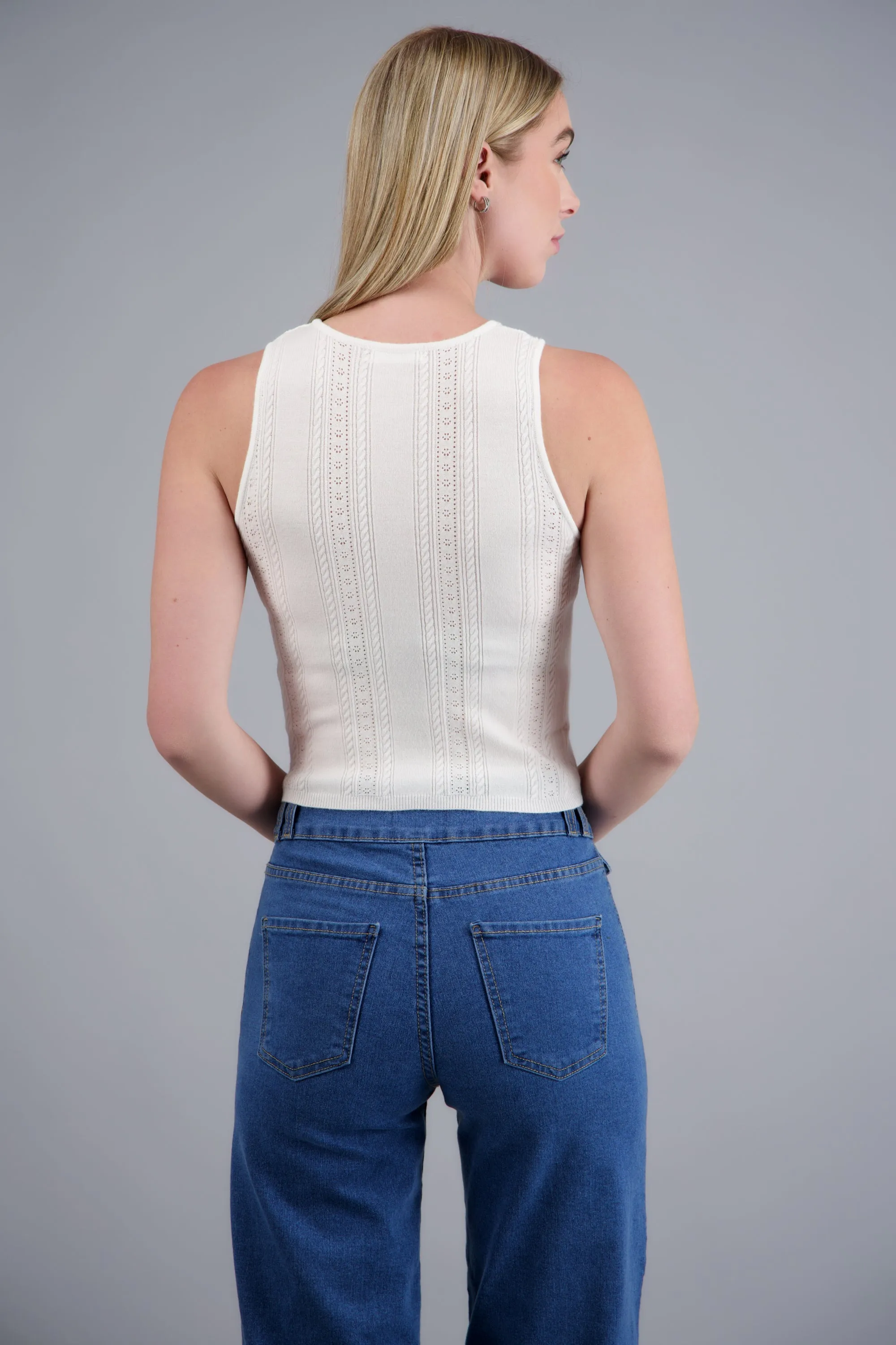 top tejido sin mangas cuello redondo sold by Shasa product image thumbnail 4