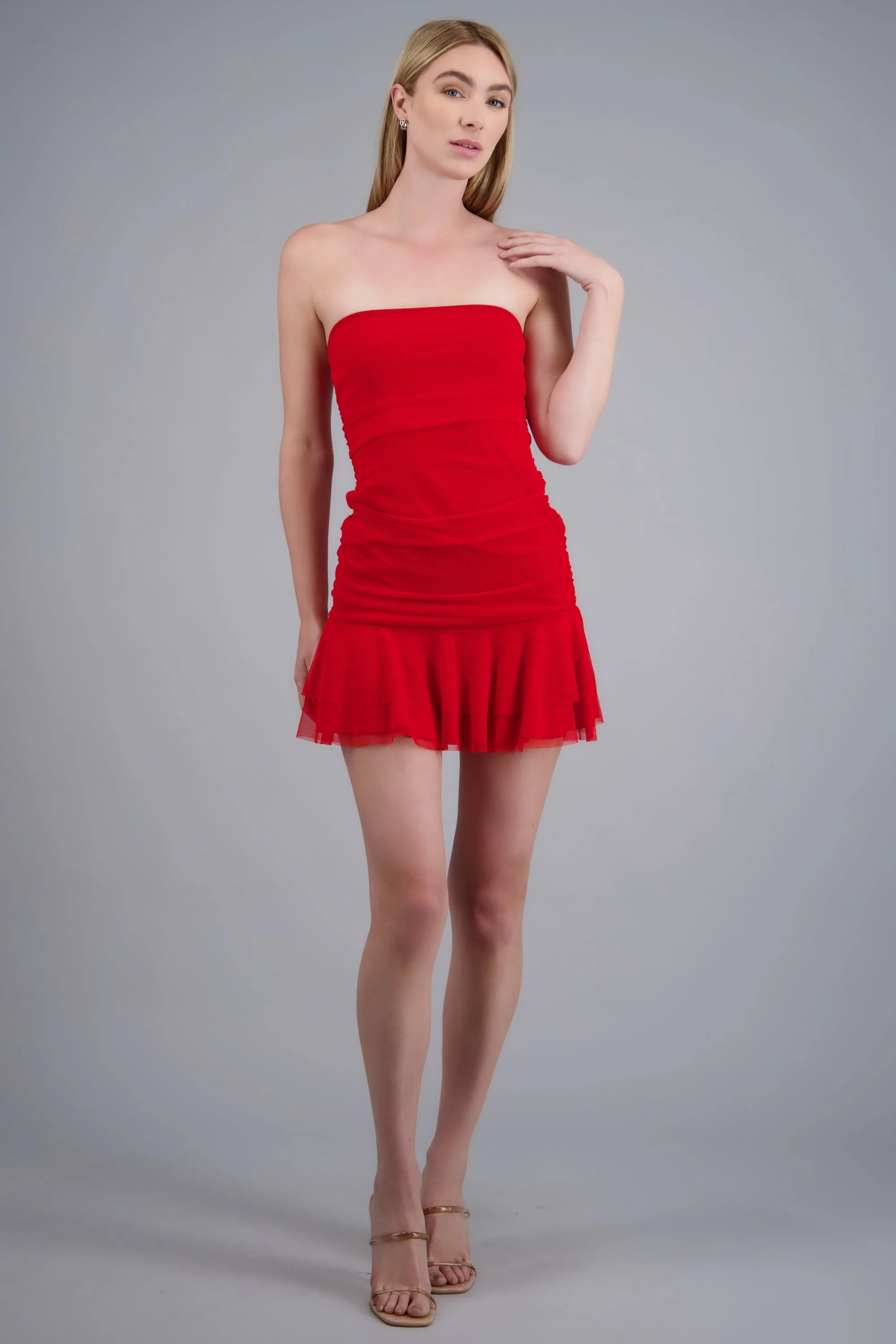 Vestido mesh drapeado sold by Shasa