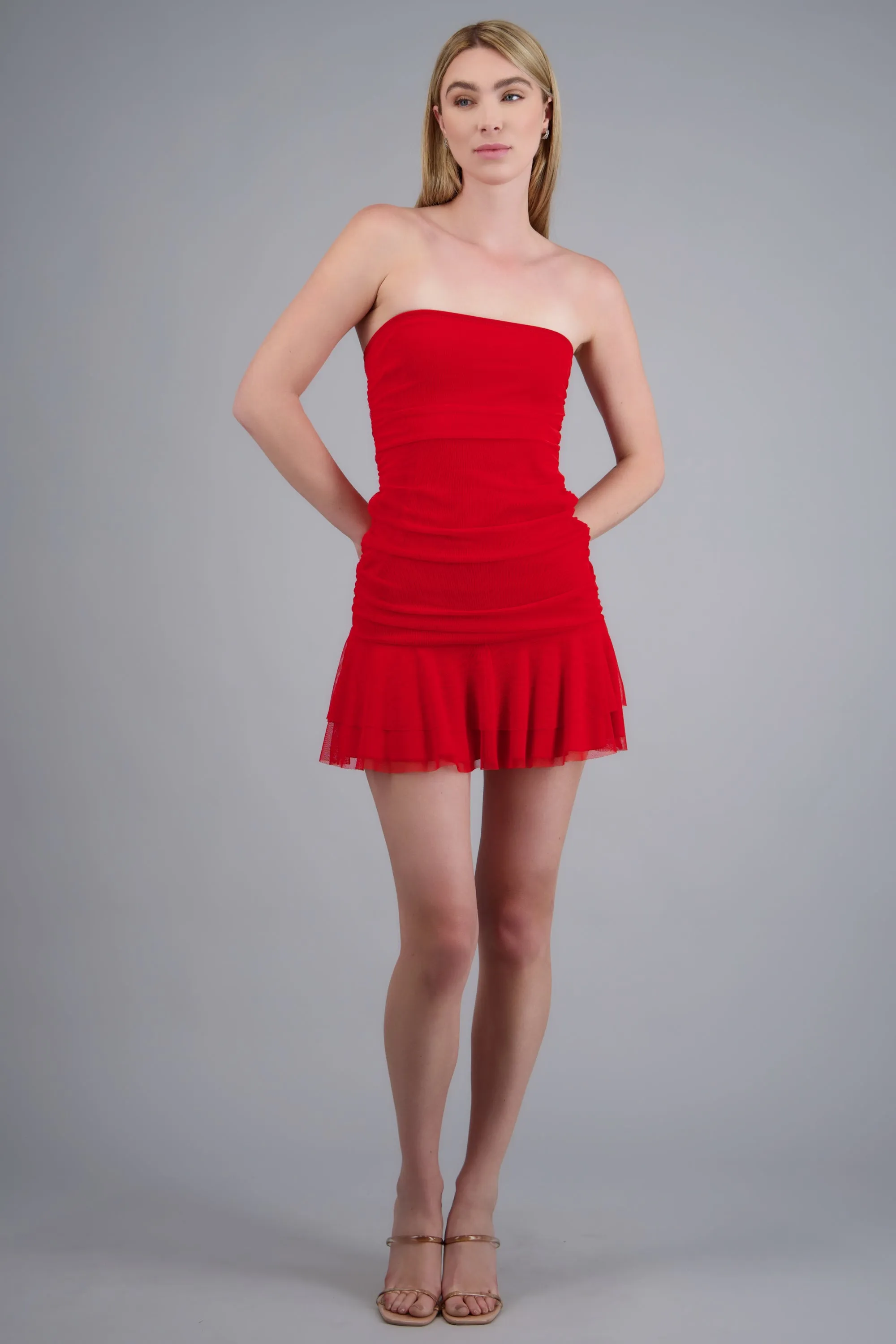 Vestido mesh drapeado sold by Shasa product image thumbnail 3