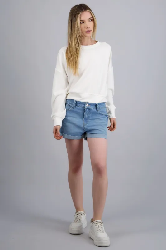 Shorts denim dobladillo made by Shasa