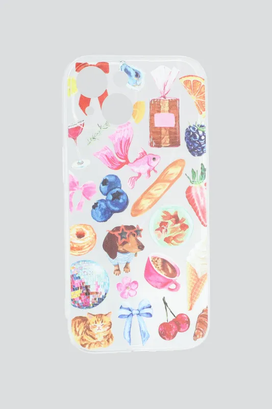 Funda iph 15 multi stickers sold by Shasa