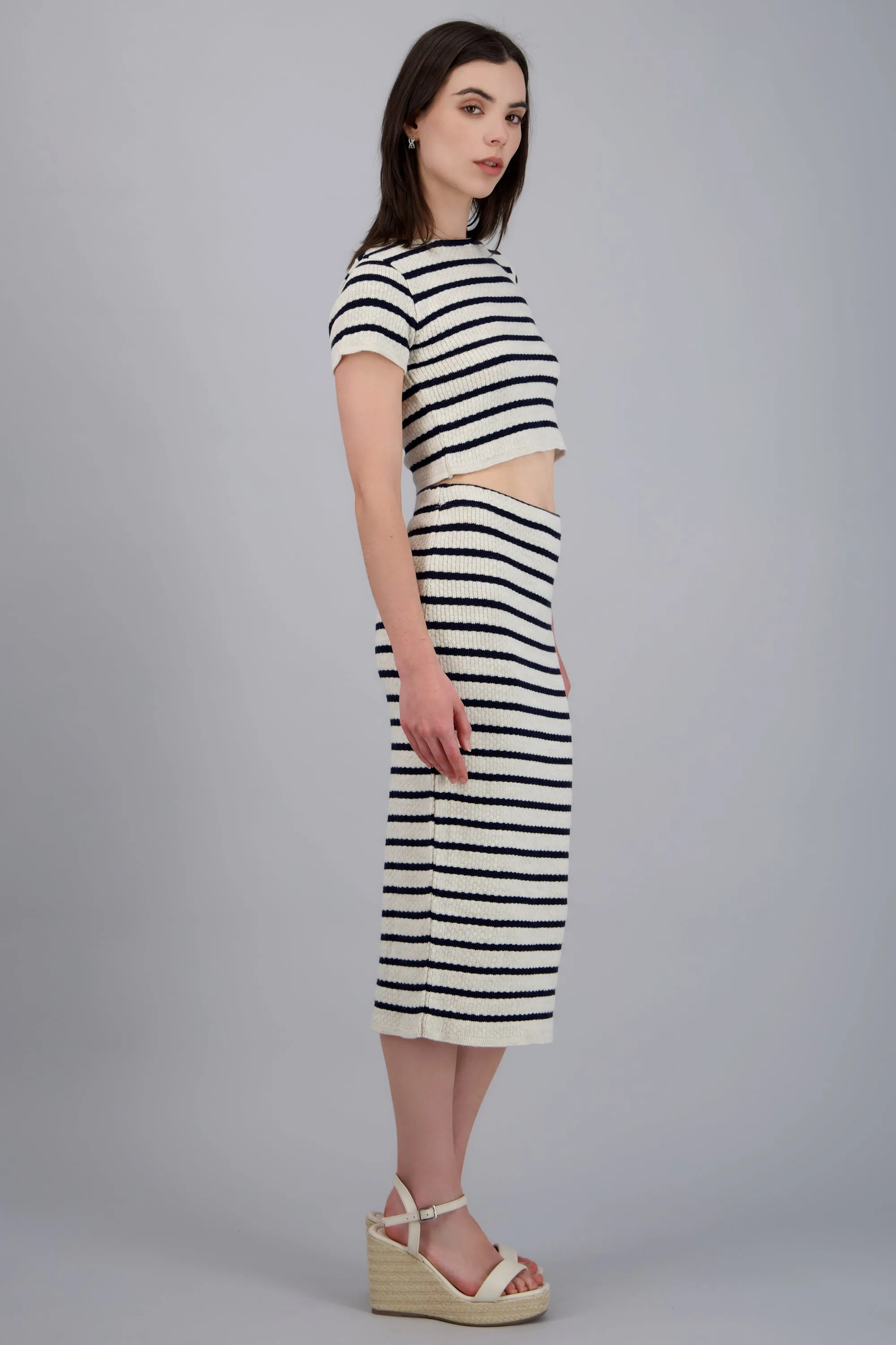 FALDA MIDI RAYAS TEXTURA KNI sold by Shasa product image thumbnail 2