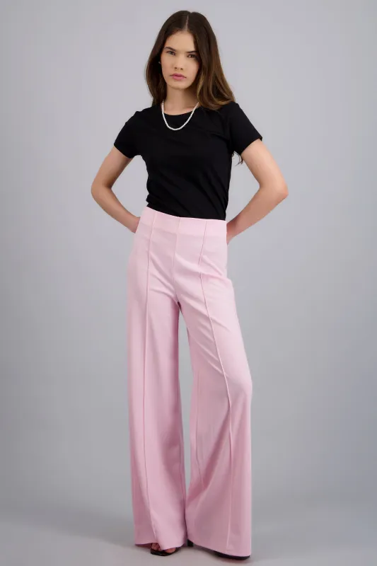 Pantalón Wide Leg Cintura Alta Costuras made by Shasa