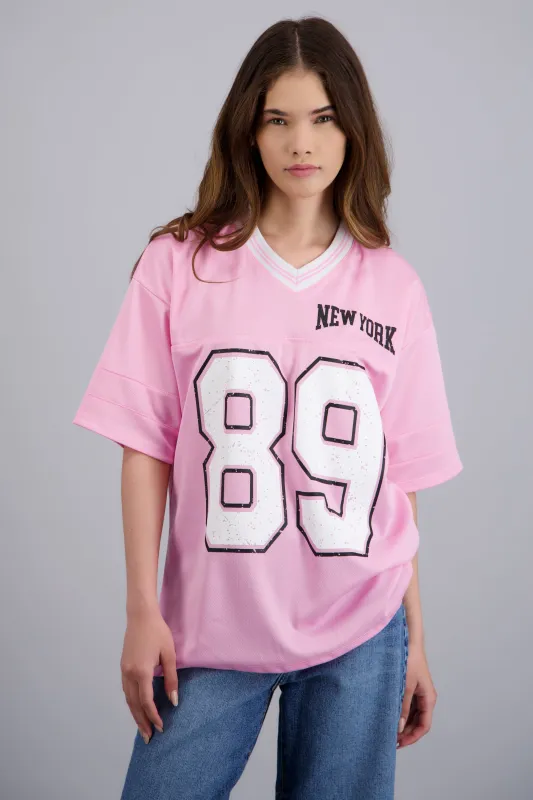 Playera oversized estampado numero made by Shasa