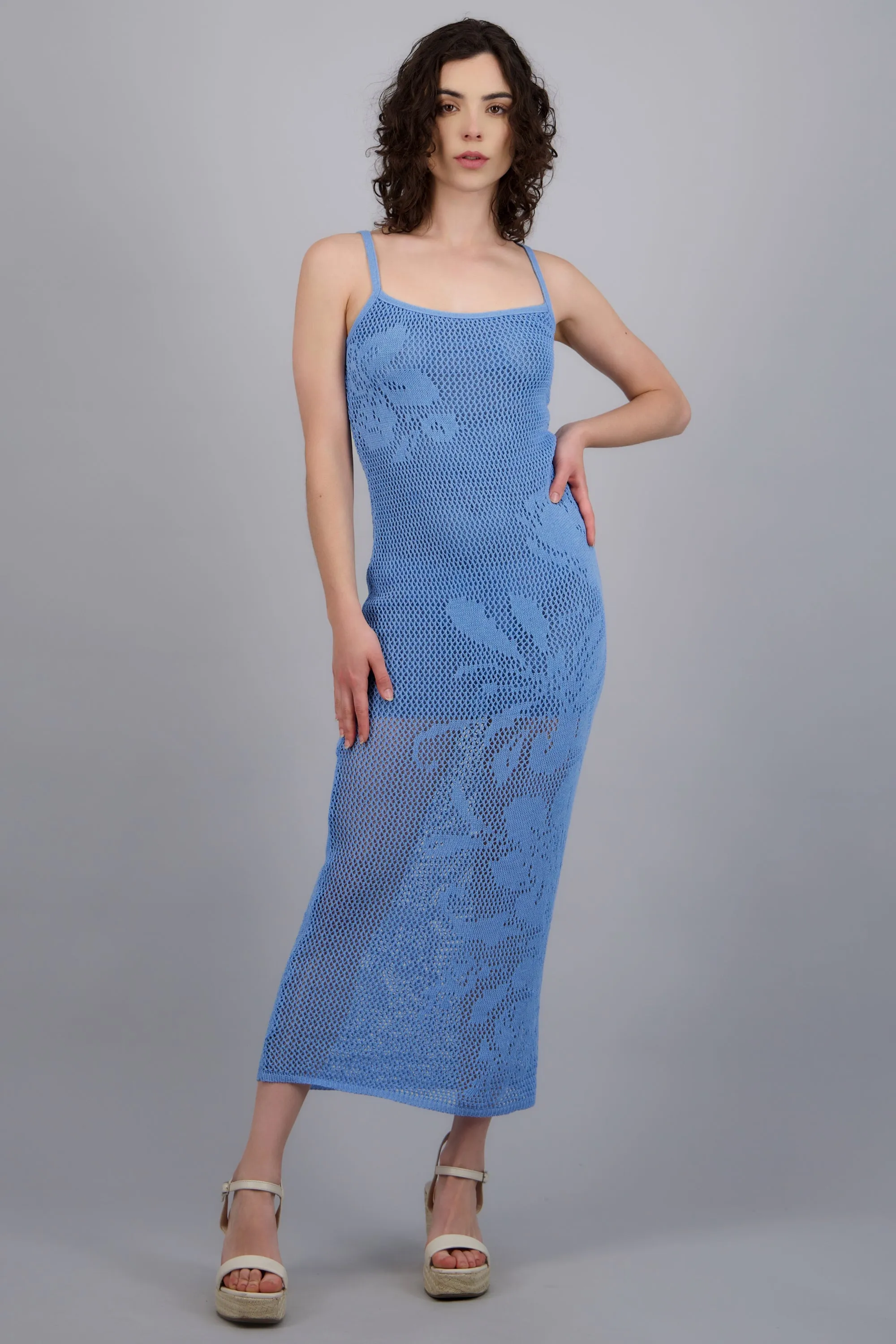 Vestido maxi flores calado sold by Shasa