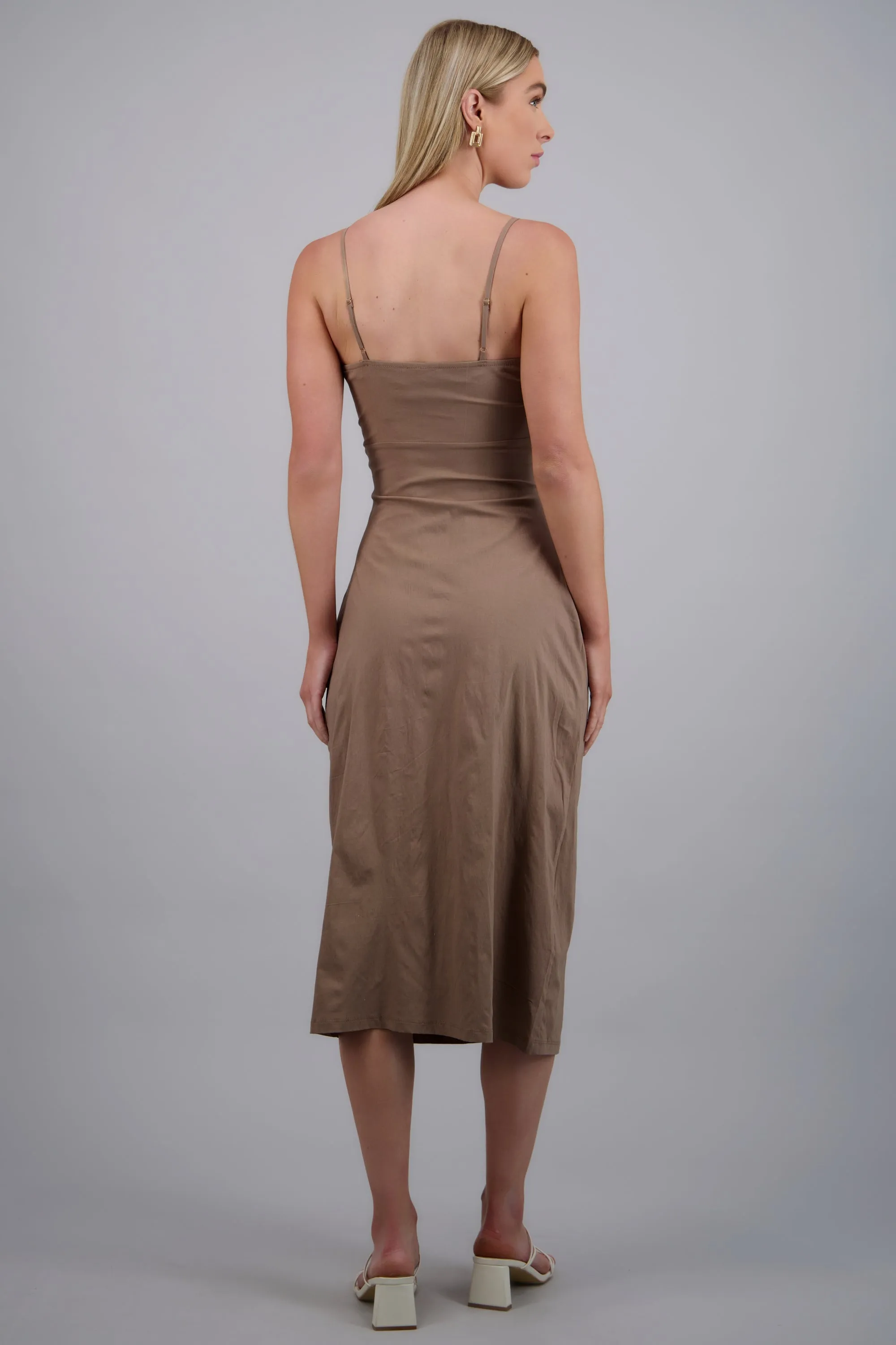 Vestido midi escote detalle metalico sold by Shasa product image thumbnail 4