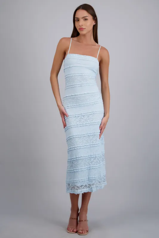 Vestido encaje maxi bodycon made by Shasa