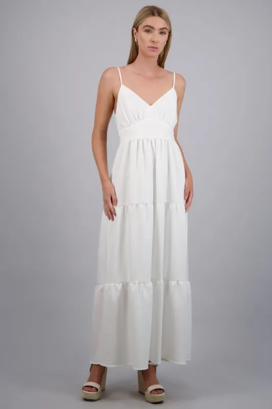 Vestido maxi detalle espalda made by Shasa