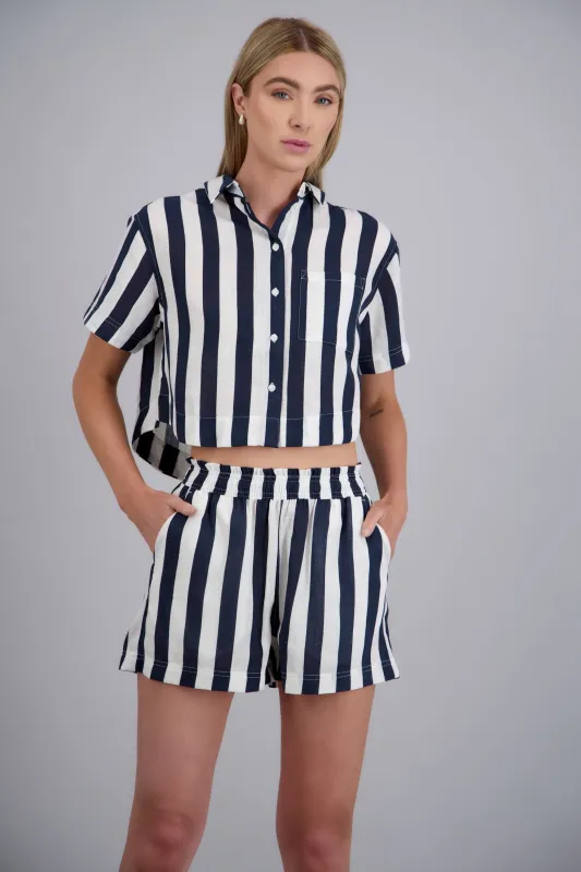 Camisa crop manga corta made by Shasa