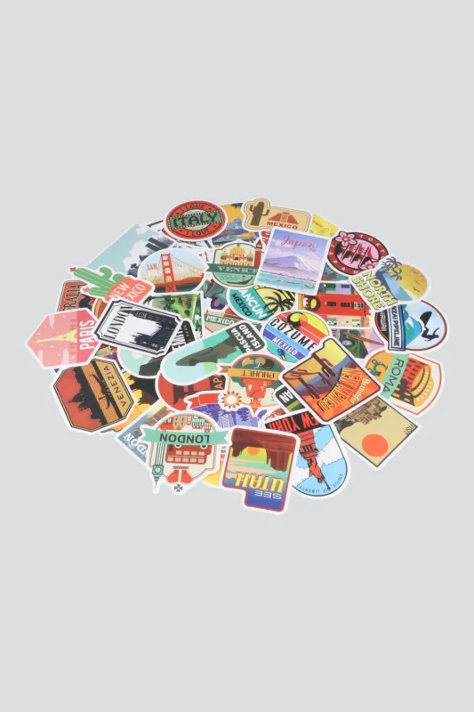 Set 50 stickers ciudades made by Shasa