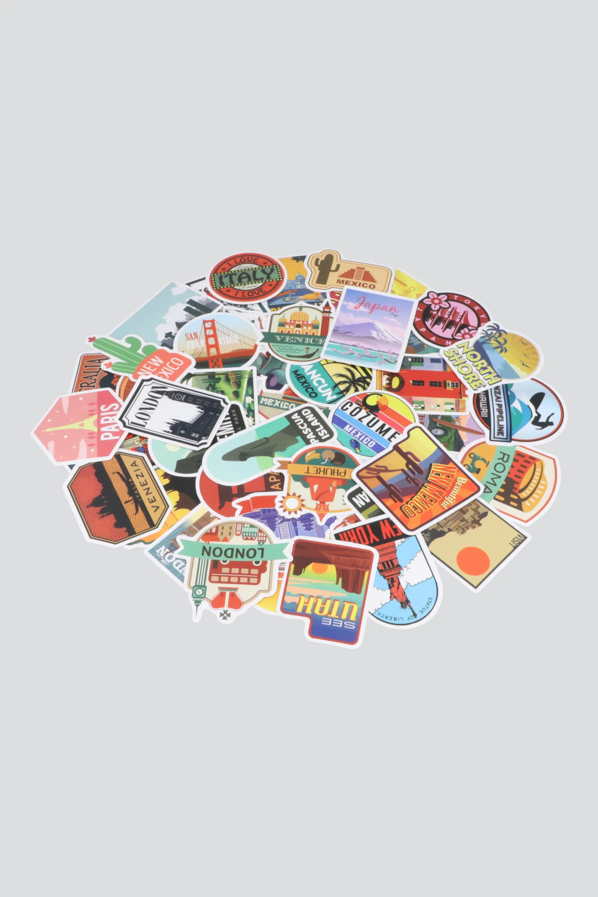Set 50 stickers ciudades sold by Shasa