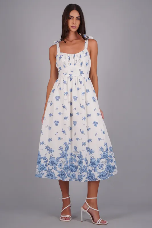 Vestido maxi estampado flores made by Shasa