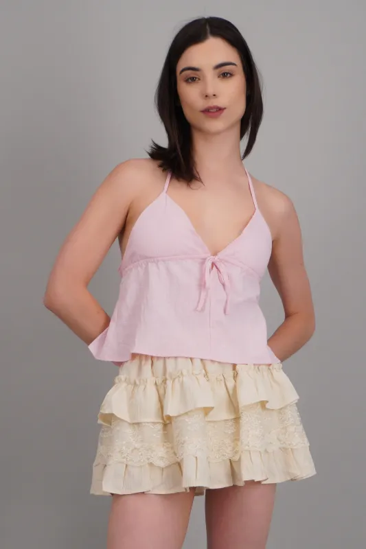 Top tirantes detalle moño made by Shasa