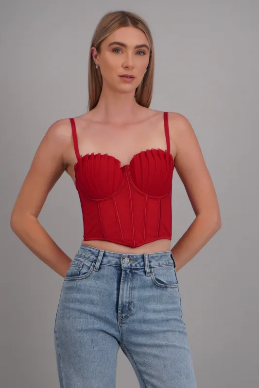 Corset varillas det plisado copas made by Shasa