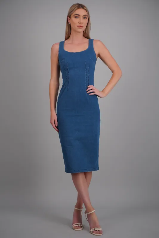 Vestido bodycon denim made by Shasa