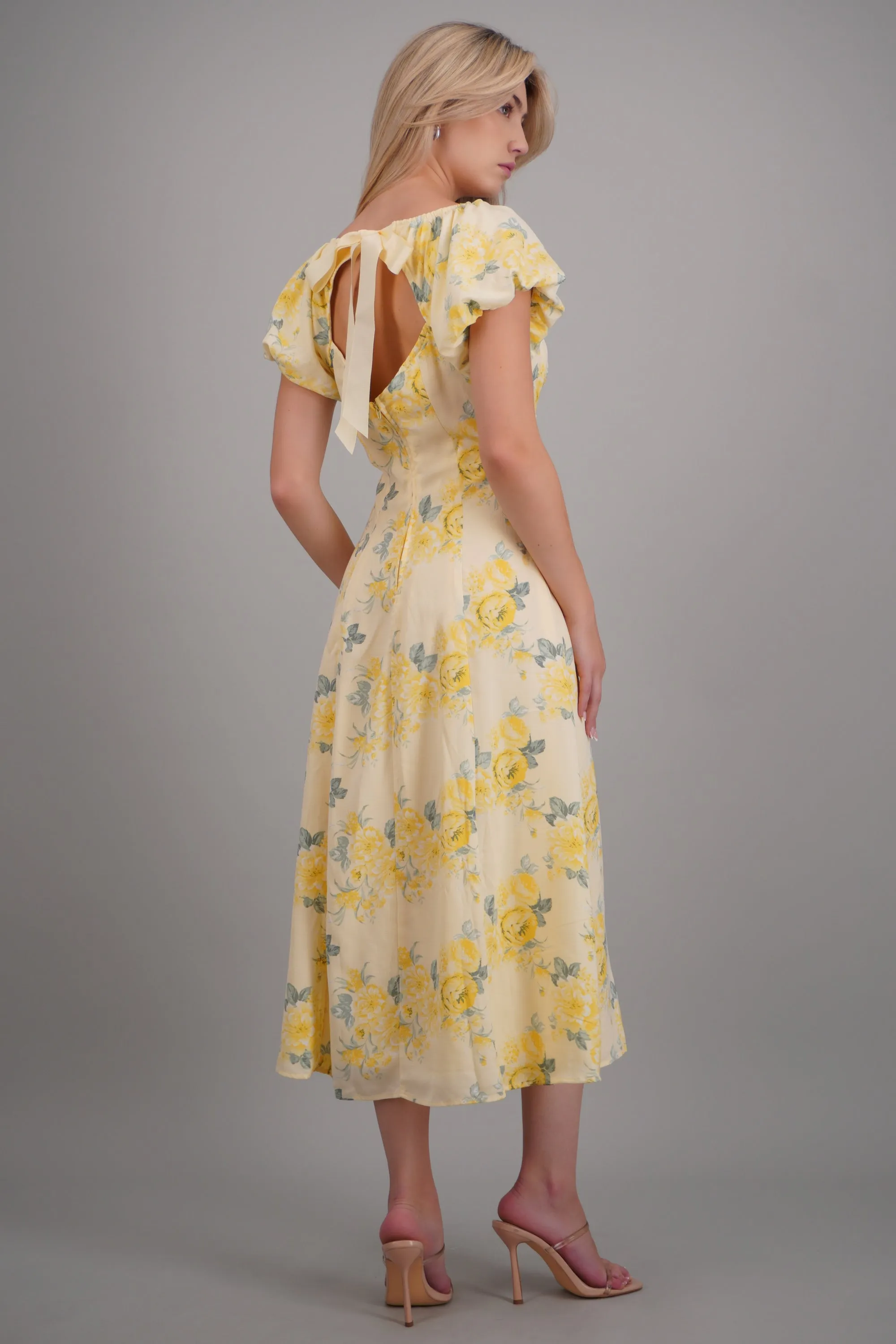 Vestido estampado flores cut out espalda sold by Shasa product image thumbnail 4