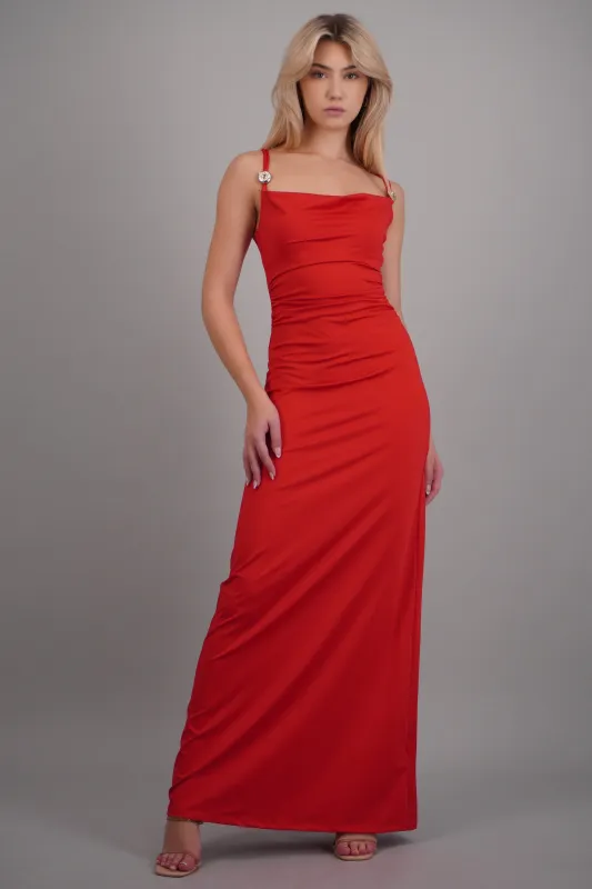 Vestido tirantes detalle argollas made by Shasa