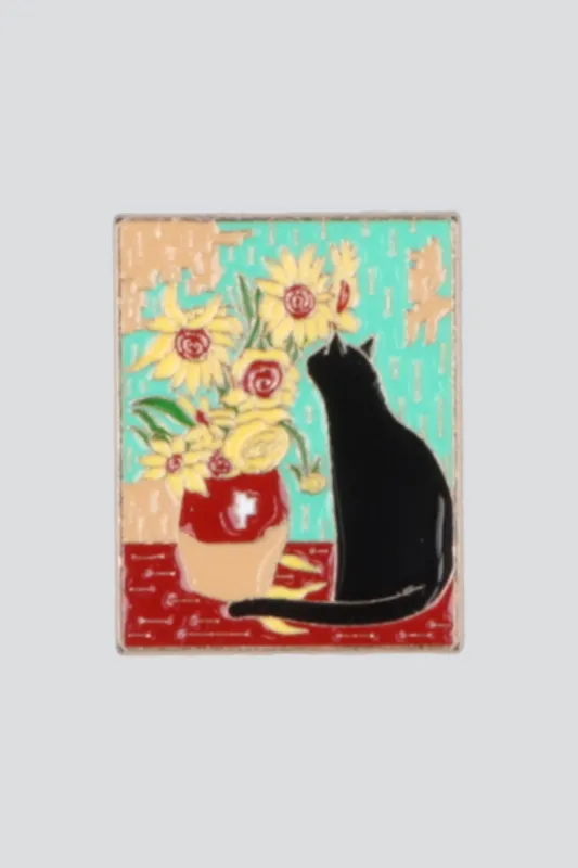 Pin cuadro gatito girasoles made by Shasa