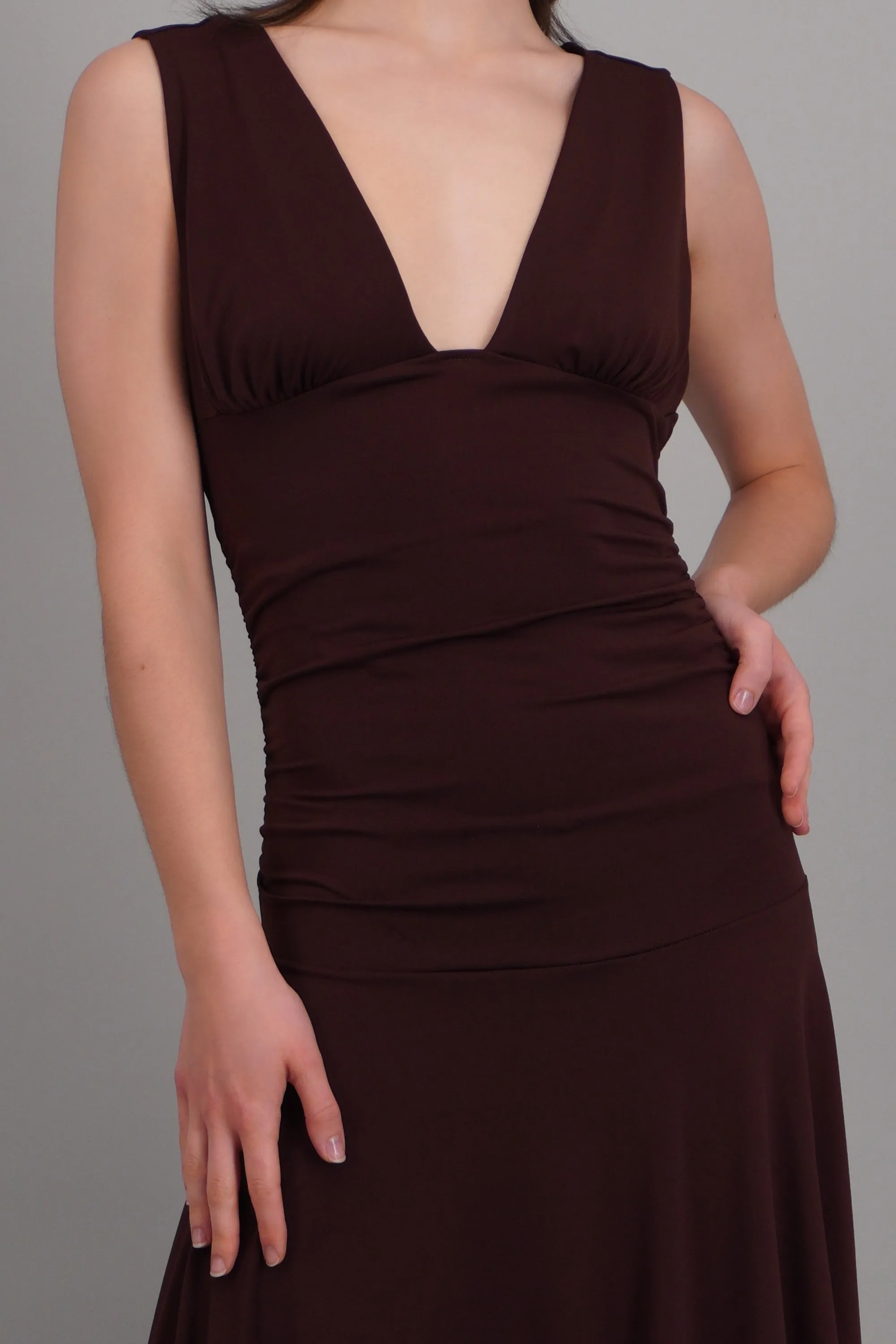 Vestido midi escote V drop waisted sold by Shasa product image thumbnail 5