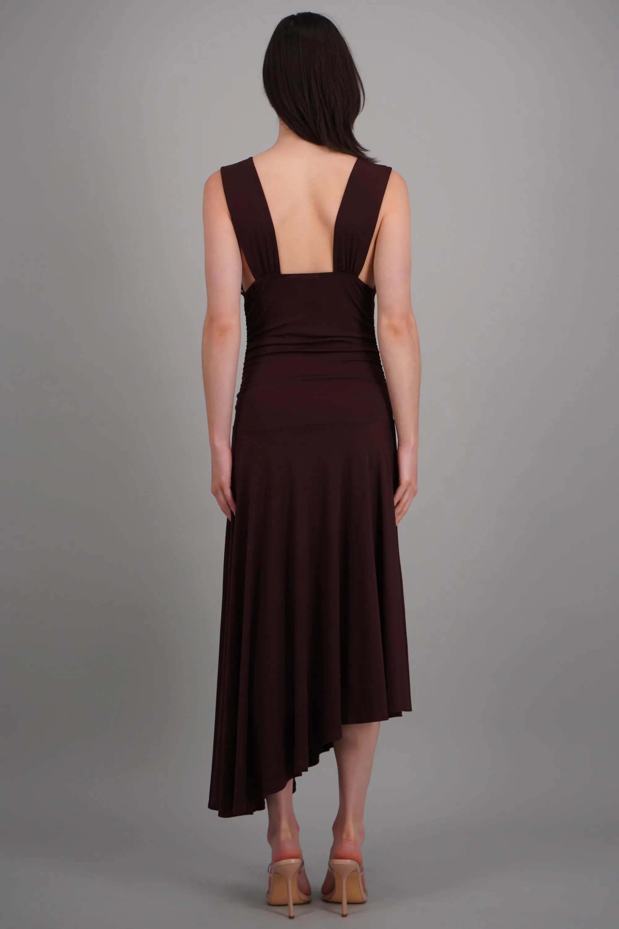 Vestido midi escote V drop waisted sold by Shasa product image thumbnail 4