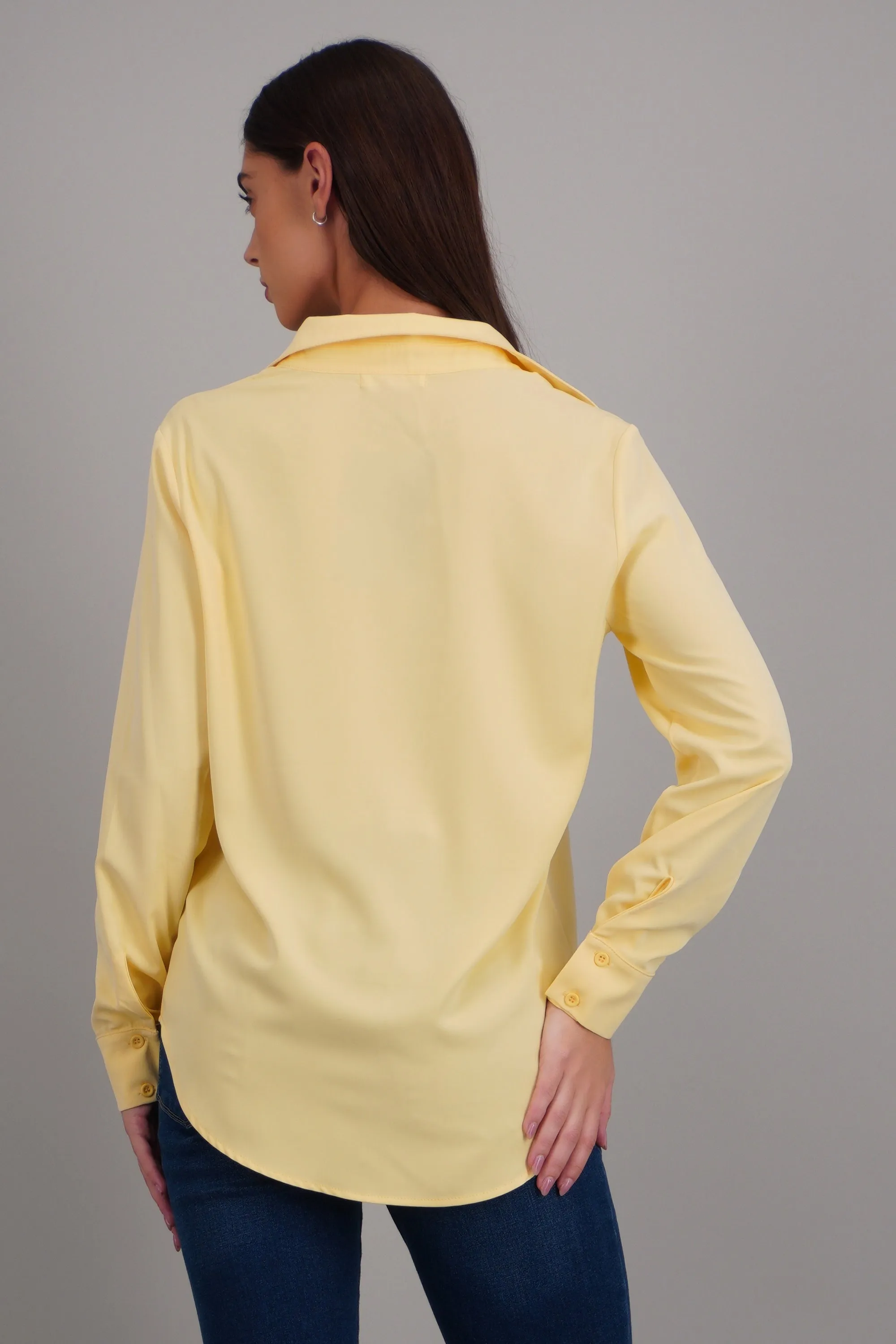Camisa lisa manga larga botones sold by Shasa product image thumbnail 4