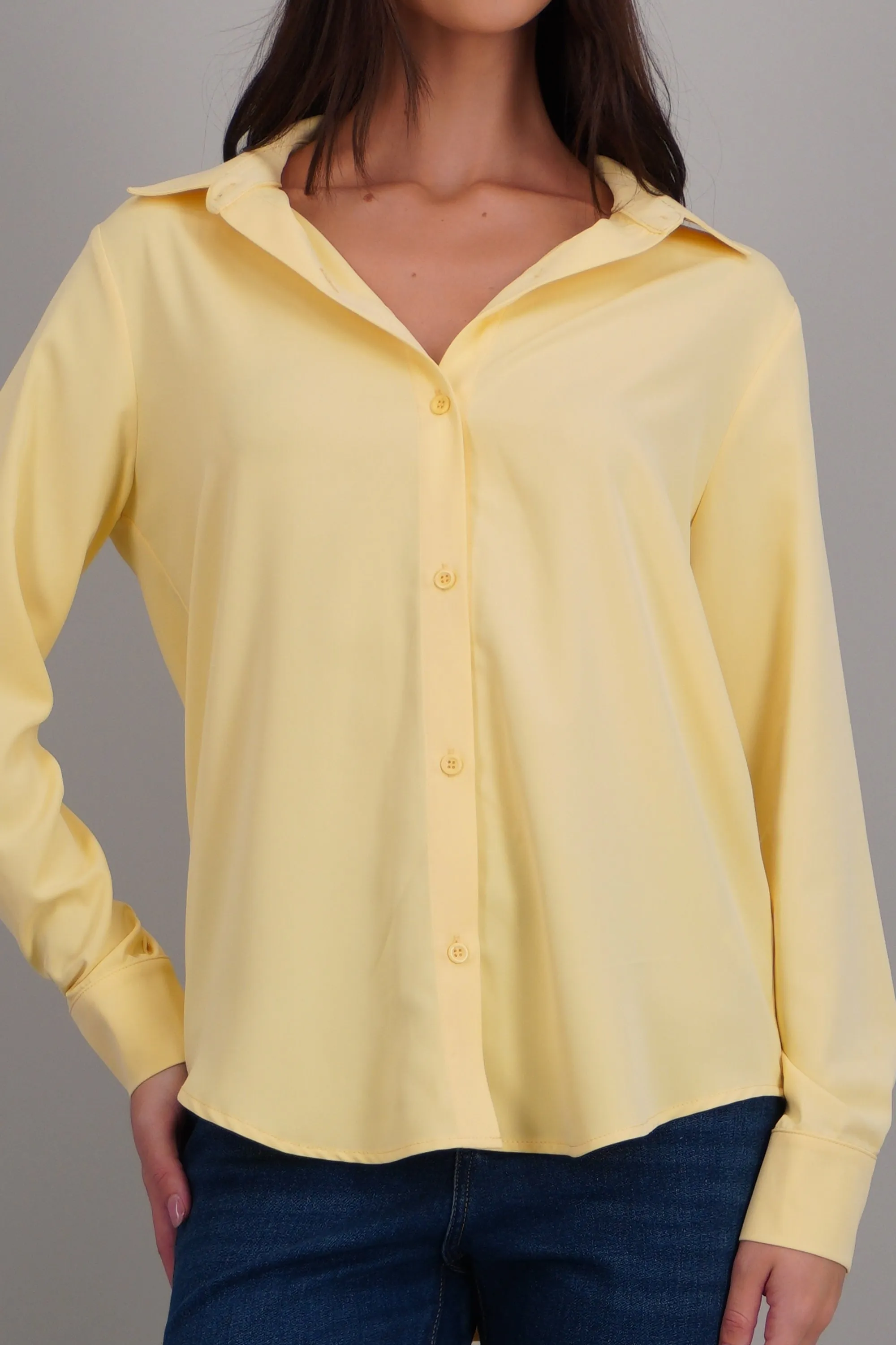 Camisa lisa manga larga botones sold by Shasa product image thumbnail 5