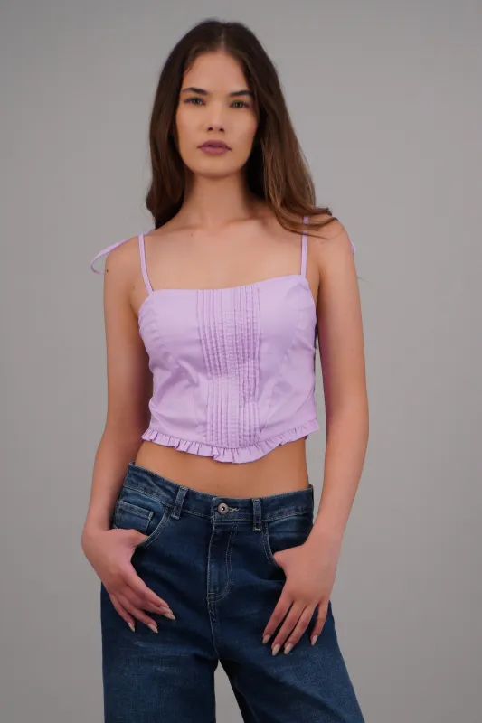 top crop corsetero tirantes made by Shasa