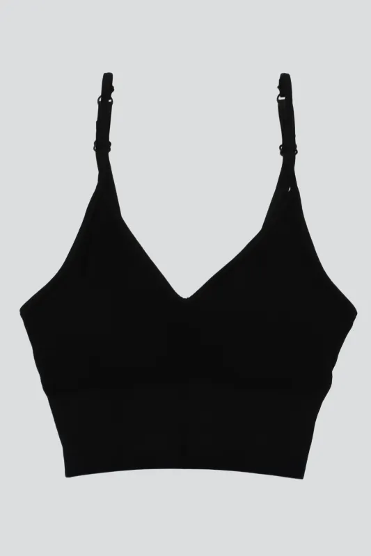 Bralette rib largo corte V made by Shasa